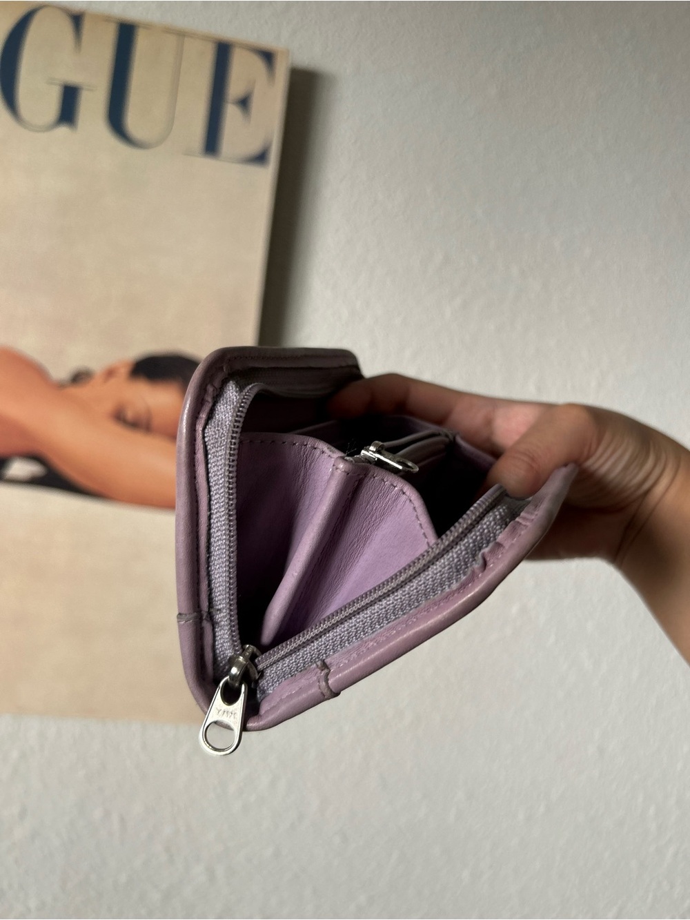 Vintage Coach Lavender Zip-Around Compact Clutch Wallet (Style 6901) - Picture 7 of 12